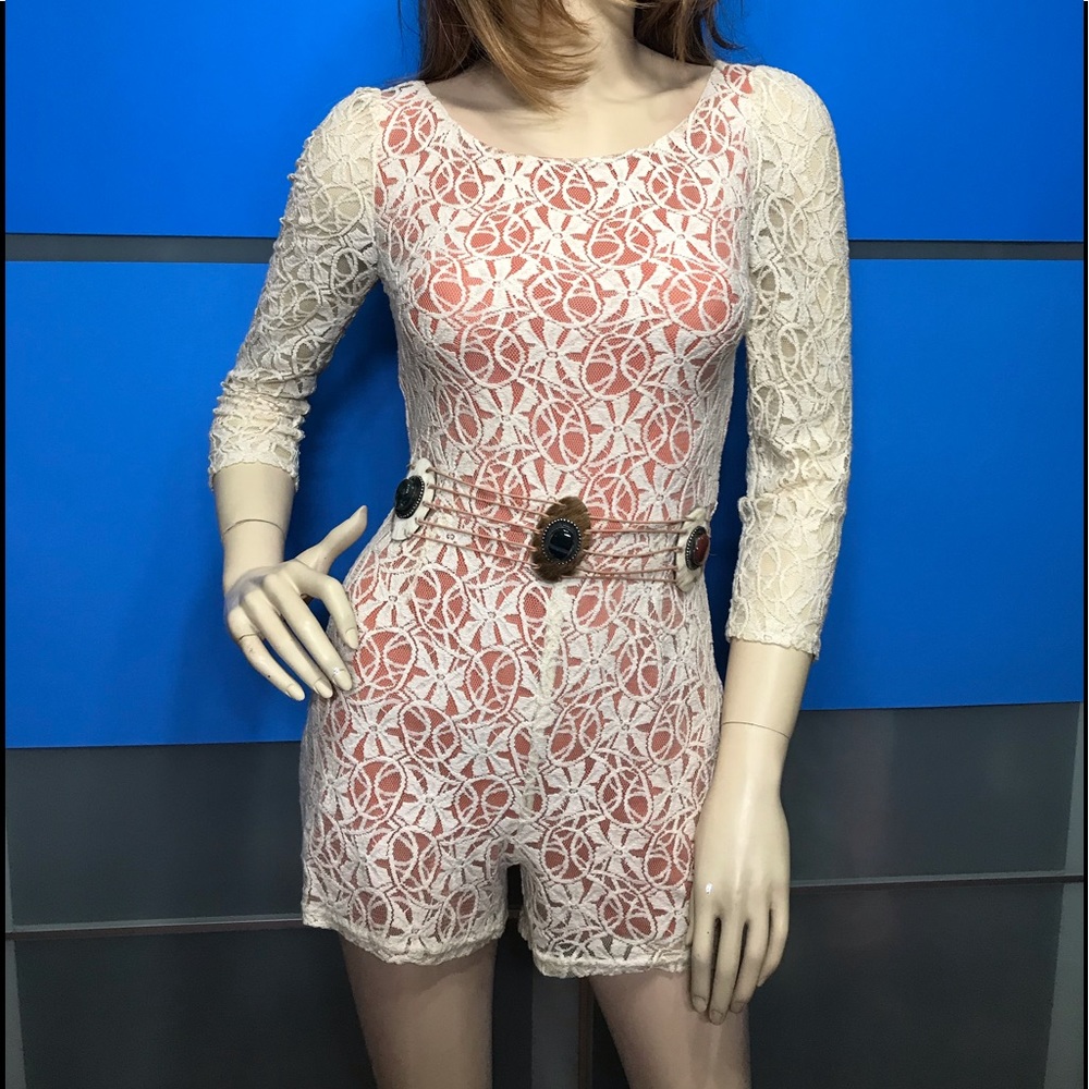 ARK & CO by ANGL • Creme Lace/ Orange jumper/ (S)